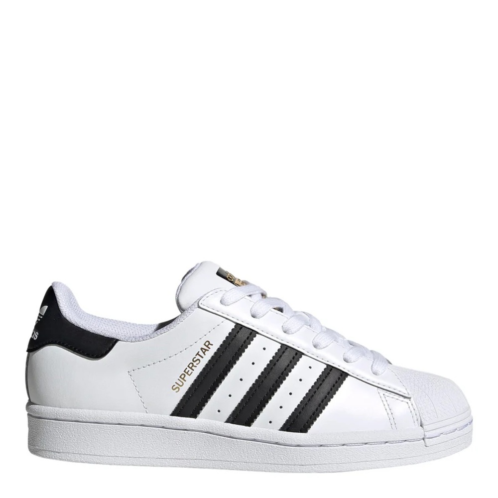 Adidas Youth White and Black Superstar Sneakers